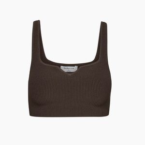 Aritzia Ribbed Sculpt knit notch tank size medium